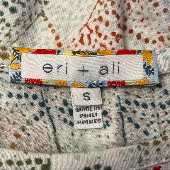 Anthropologie Eri & Ali Womens Boho Batwing Oversized Flowy Short Blouse Top S - Picture 11 of 12